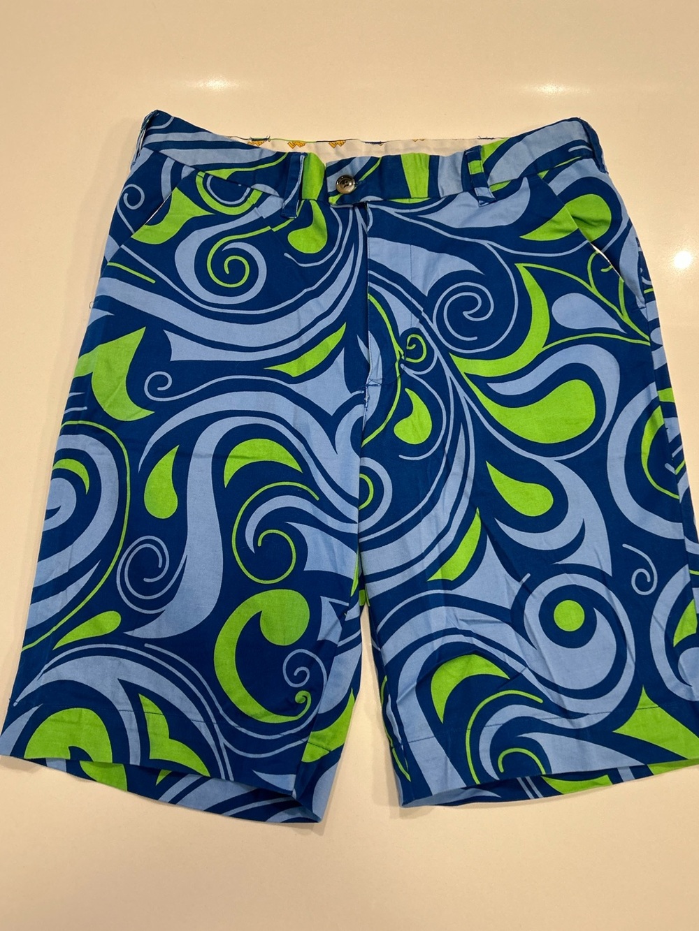 Men’s Loudmouth Heritage Golf Short, Splash Swirl, EUC, size 34
